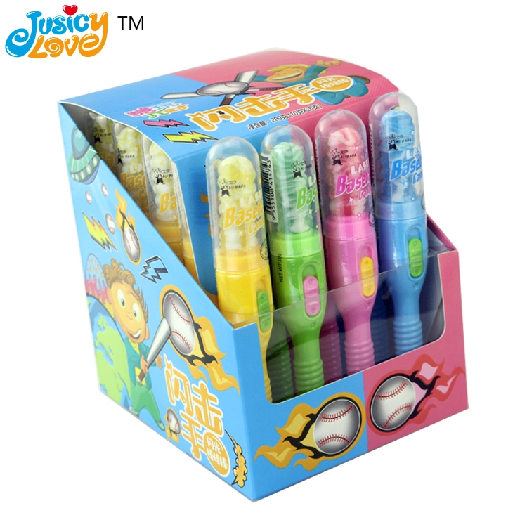 Chinese Colorful Fruity Lollipop Hard Candy with Light Toy Candy