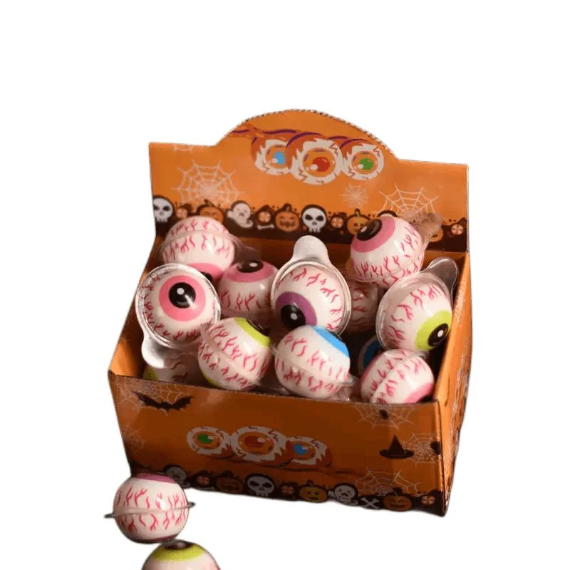 Manufacturer Wholesale Halal OEM Hot Sell Eyeball Shaped with Jam Filled Halloween Gummy Candy