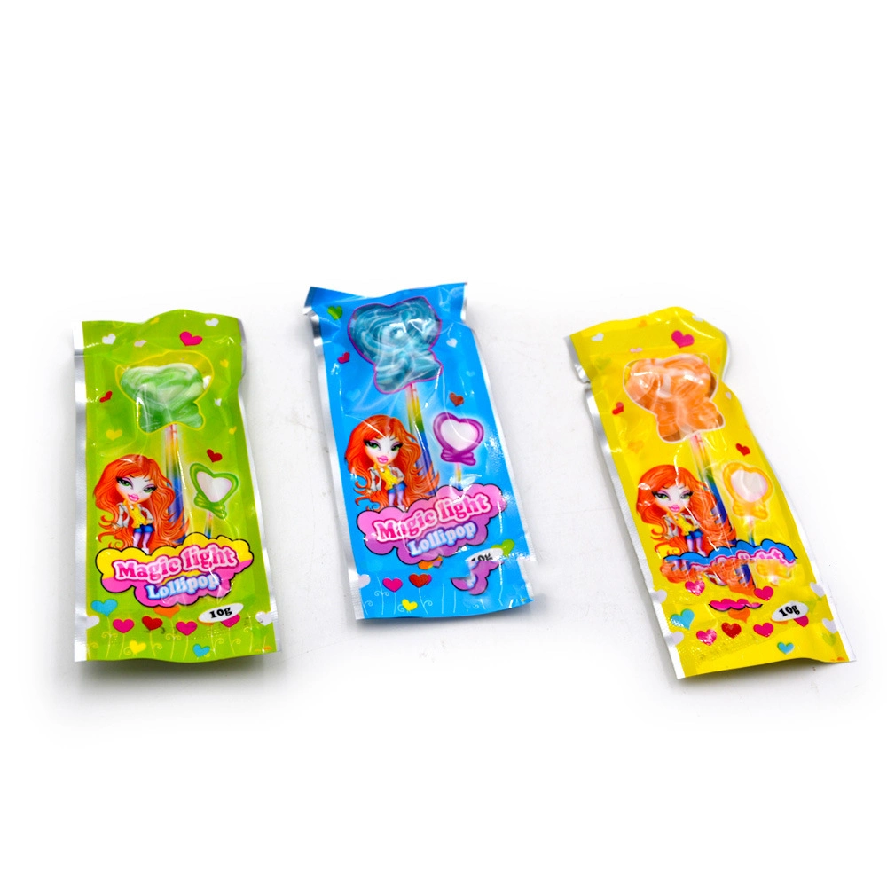 Factory Wholesale Delicious Cheapest Fruit Magic Light Lollipop Candy