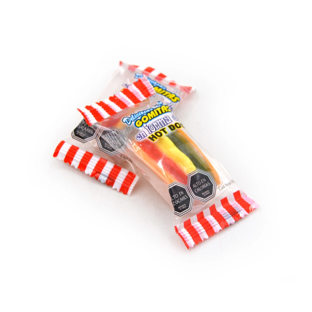 Mini Hotdog Shaped Chewy Candy Gummy Candy