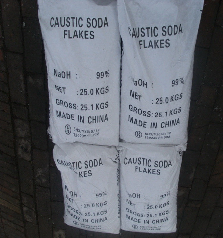 Factory 98.5% and 99% Solid Sodium Hydroxide Flakes Pearls Caustic Soda