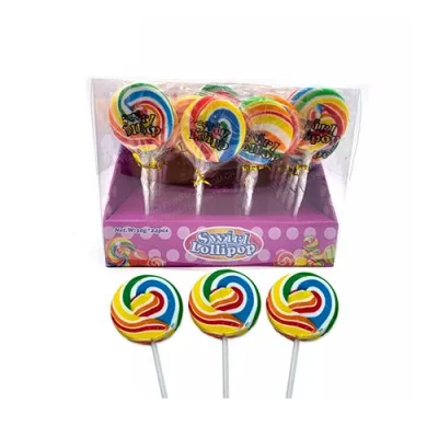 Hersteller Großhandel Halal OEM горячая распродажа леденец Rainbow Swirl Hard Candy